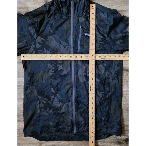 Patagonia Houdini Rain Jacket Mens Size Medium Black Camo - Picture 3 of 11
